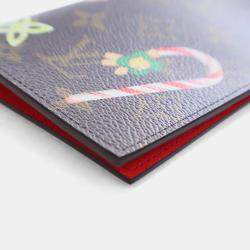 مملوكة مسبقًا Louis Vuitton Brown Monogram Christmas Passport Cover