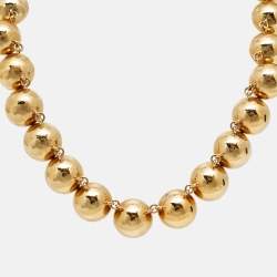 Pre Owned Louis Vuitton Over the Rainbow Crystal Gold Tone Necklace Earrings & Ring Set