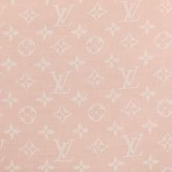 مملوكة مسبقًا شال لويس فيتون لوقومانيا لامع حرير وصوف وردي