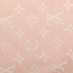 مملوكة مسبقًا شال لويس فيتون لوقومانيا لامع حرير وصوف وردي