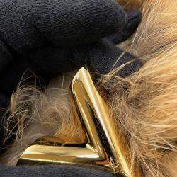 مملوكة مسبقًا Louis Vuitton Echarpe Fleur Essential Brown Fox Beaver Coyote