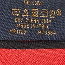 مملوكة مسبقًا Louis Vuitton Red Trunks Print Silk Bandeau