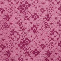 Pre Owned Louis Vuitton x Takashi Murakami Pink Monogram Cotton Scarf