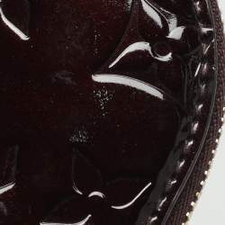 Pre Owned Louis Vuitton Heart Amarante Monogram Vernis Coin Purse