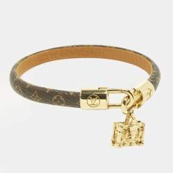 مملوكة مسبقًا Louis Vuitton Petite Malle Monogram Canvas Gold Tone Bracelet 19