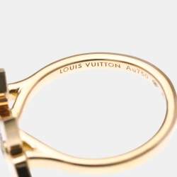 مملوكة مسبقًا Louis Vuitton Bergster Blossom Diamond Pink Gold 18K Fashion Diamond Band Ring Pink Gold