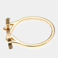 مملوكة مسبقًا Louis Vuitton Bergster Blossom Diamond Pink Gold 18K Fashion Diamond Band Ring Pink Gold