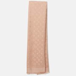 مملوكة مسبقًا Louis Vuitton Pink Monogram Silk & Wool Shawl   