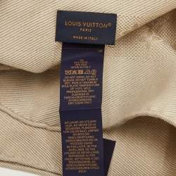 Pre Owned Louis Vuitton Beige Monogram Jacquard Wool Classic Scarf