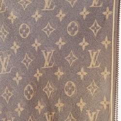 Pre Owned وشاح بندانة لوي فيتون حرير شيفون بني مونوغرام ونقشة الفهد