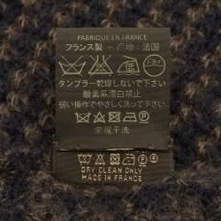 مملوكة مسبقًا Louis Vuitton Blue Mohair Wool Logo Detail Scarf and Beanie Set 