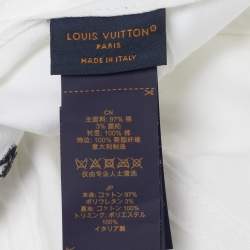 Pre Owned Louis Vuitton White Cotton LV League Cap