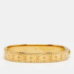 Pre Owned سوار لويس فويتون نانوغرام كريستال ذهبي صغير