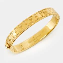 Pre Owned سوار لويس فويتون نانوغرام كريستال ذهبي صغير