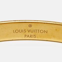 Pre Owned سوار لويس فويتون نانوغرام كريستال ذهبي صغير