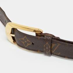 Pre Owned Louis Vuitton 85 CM Buckle Belt Monogram Canvas
