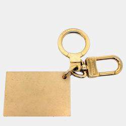 Pre Owned Louis Vuitton Gold Tone Key Ring and Bag charm