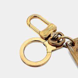 Pre Owned Louis Vuitton Gold Tone Key Ring and Bag charm