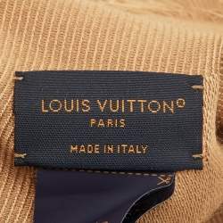 Pre Owned وشاح لوي فيتون حرير وصوف مونوغرامي بني كراميل