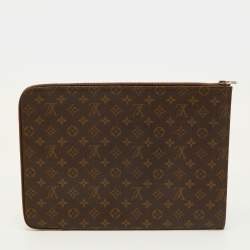 Pre Owned Louis Vuitton Pochette Voyage Monogram Canvas Document Holder