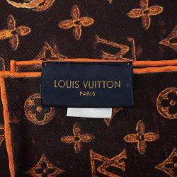 مملوكة مسبقًا Louis Vuitton Carre Catogram Size 90 Brown/Orange Silk