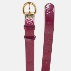 Pre Owned Louis Vuitton 80CM Buckle Belt Violette Monogram Vernis Leather