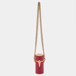 مملوكة مسبقًا Louis Vuitton Fuschia Epi Leather Lipstick Case on Chain 