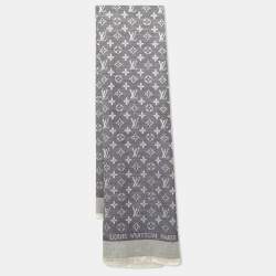 Pre Owned Louis Vuitton Black/Grey Monogram Square Scarf
