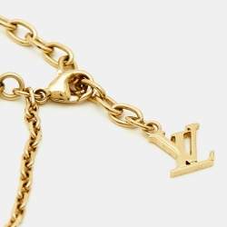 مملوكة مسبقًا Louis Vuitton Gamble Crystals Gold Tone Necklace