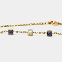 مملوكة مسبقًا Louis Vuitton Gamble Crystals Gold Tone Necklace