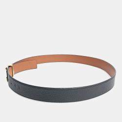 مملوكة مسبقًا Louis Vuitton Black/Brown Leather Reversible LV Belt