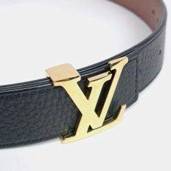مملوكة مسبقًا Louis Vuitton Black/Brown Leather Reversible LV Belt