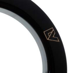 مملوكة مسبقًا Louis Vuitton Black & Red Resin Crystal Zig Zag Wide Bangle Bracelet