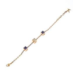 Louis Vuitton Gamble Crystal Gold Tone Bracelet - ShopStyle