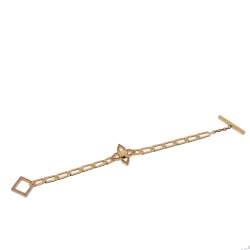Louis Vuitton Crystal Monogram Idylle Gold Tone Toggle Bracelet