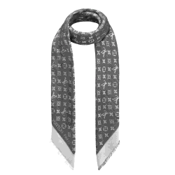 مملوكة مسبقًا Louis Vuitton Black Monogram Denim Shawl