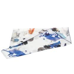 Pre Owned Louis Vuitton White Gouache Print Cotton Silk Square Scarf