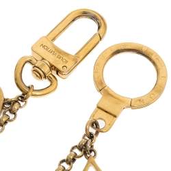 Pre Owned حلية حقيبة لوي فيتون فلور دو لون ذهبي ايناميل مونوغرامية