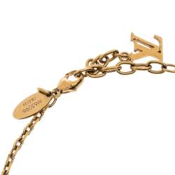 مملوكة مسبقًا Louis Vuitton Gamble Multicolor Crystal Gold Tone Necklace