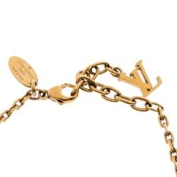 مملوكة مسبقًا Louis Vuitton Gamble Multicolor Crystal Gold Tone Necklace