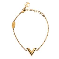 Louis Vuitton - Authenticated Alphabet Lv&Me Bracelet - Gold Plated Gold for Women, Never Worn