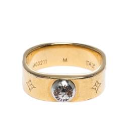Louis Vuitton Nanogram Two Tone Ring Size MBound to sit around your finger  and e