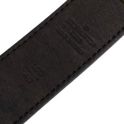 Pre Owned Louis Vuitton Damier Ebene Canvas Logo Buckle Belt 100CM