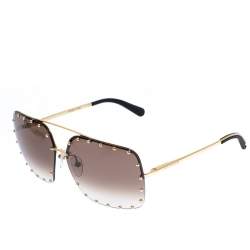 مملوكة مسبقًا Louis Vuitton Gold/Brown Gradient RG0188 Party Square Sunglasses