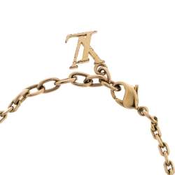 مملوكة مسبقًا Louis Vuitton Gamble Crystal Gold Tone Bracelet 