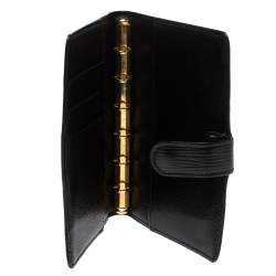 Pre Owned Louis Vuitton Black Epi Leather Medium Ring Agenda Cover 