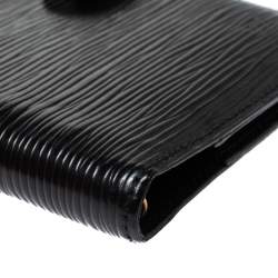 Pre Owned Louis Vuitton Black Epi Leather Medium Ring Agenda Cover 