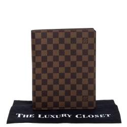 Pre Owned Louis Vuitton Damier Ebene Canvas Agenda Cover