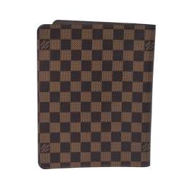 Pre Owned Louis Vuitton Damier Ebene Canvas Desk Agenda Cover