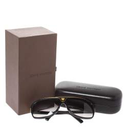 مملوكة مسبقًا Louis Vuitton Black & Gold/ Grey Gradient Z0105W Evidence Aviator Sunglasses